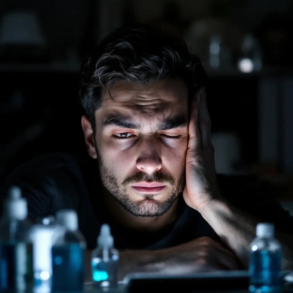 עיניים שורפות וכבדות