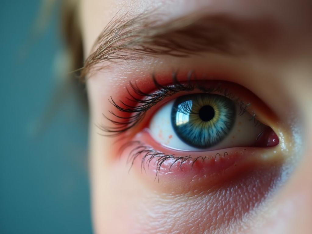 עפעפיים אדומות