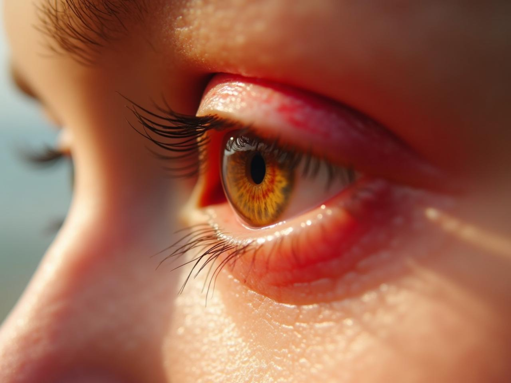 עפעפיים אדומות