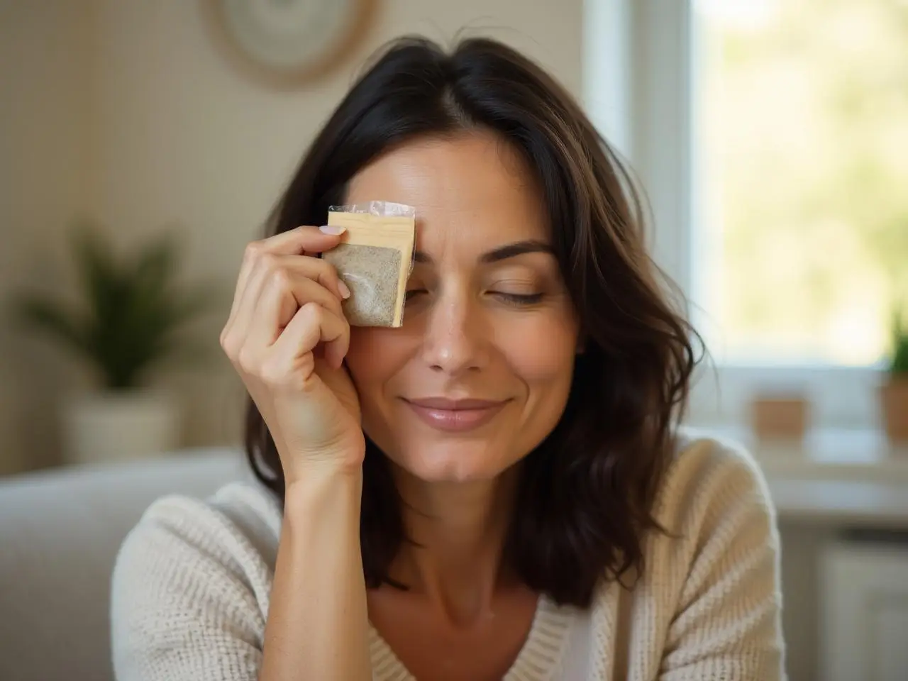 קומפרס תה לעין